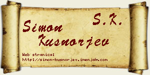 Simon Kušnorjev vizit kartica